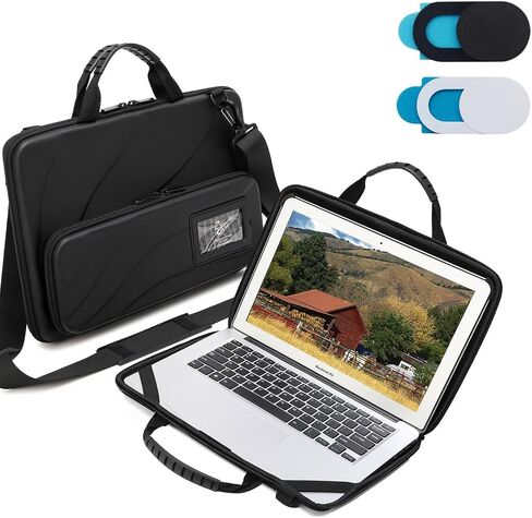 Laptop Case Hard Shell Bag,14.2-15.6 Inch, Laptop Sleeve Compatible with MacBook Air/Pro 13/Pro 14,HP Dell Acer, Laptop Travel Case,Computer Bag Carrier Protective with Shoulder Strap & Webcam Cover in Saudi Arabia