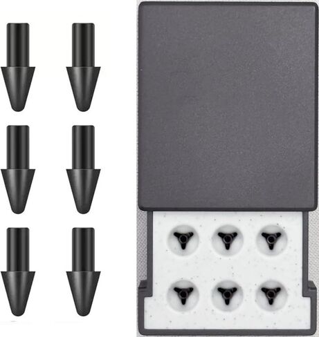 【6PCS Original】 Tips for Remarkable Paper Pro Pen Tips Replacement Tibs for Remarkable Paper Pro Pen Nibs, Carbon-Filled Nibs Tips/Nibs with Storage Box (6*Paper Pro Pen Tips-Black) in Saudi Arabia