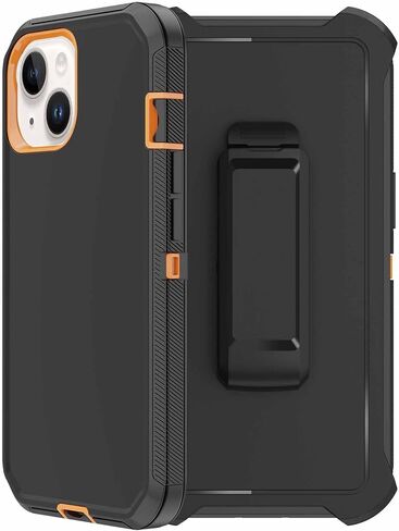 for iPhone 12 Mini Case with Belt Clip Holster, 2X Screen Protector, Heavy Duty Military Grade Full Body Shockproof Drop Proof Rugged Protective Cover for Apple iPhone 12 Mini in Kuwait