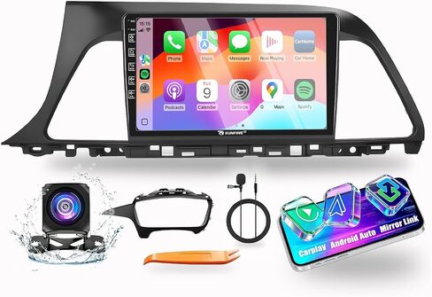 for Hyundai Sonata 2015-2019 Car CarPlay Android Auto Navigation Stereo GPS Radio Reverse Camera Display 9" IPS Touchscreen Headunit Tablet Pad Media Player, if Applicable Quad Core 2G+64G in Kuwait