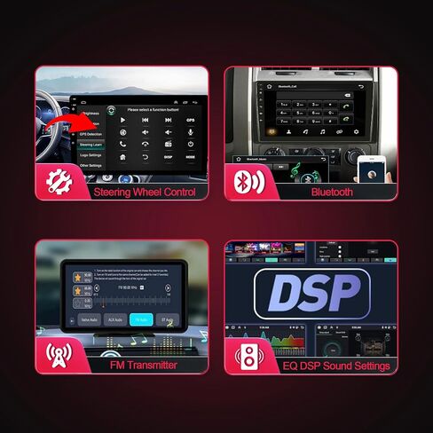7" Car Radio for Cadillac Escalade 03-06,for Chevy Avalanche 03-06,Colorado 03-12,Express 03-07 Physical Button Style Android 13 Stereo w/CarPlay Android Auto,4+64G GPS Bluetooth Backup Camera SWC in Kuwait