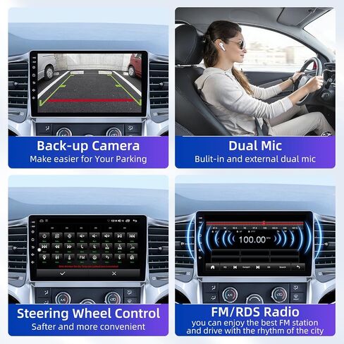 8 Core Car Radio for Jeep Grand Cherokee 2011 2012 2013: Upgrade Android 15 Touch Screen Stereo Wireless Carplay Android Auto 5GWiFi FM/AM RDS 36EQ GPS SWC Mirror Link Backup Camera in Kuwait