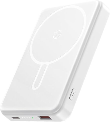 for Magsafe Battery Pack 12000mAh Magnetic Power Bank Portable Charger USB C 20W Fast Charging Wireless Charger Travel Essential for iPhone 16/15/14/13/12 Series Grey in Kuwait