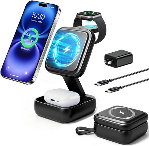 3 in 1 Charging Station for Apple Devices, Wireless Charger Stand in Kuwait