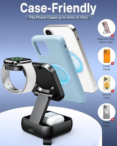 3 in 1 Charging Station for Apple Devices, Wireless Charger Stand in Kuwait
