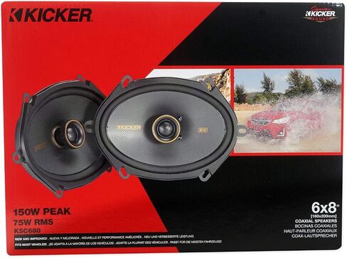 Kicker KSC680 6x8 5x7 Inch Coaxial Car Audio Speakers (Renewed) in Kuwait