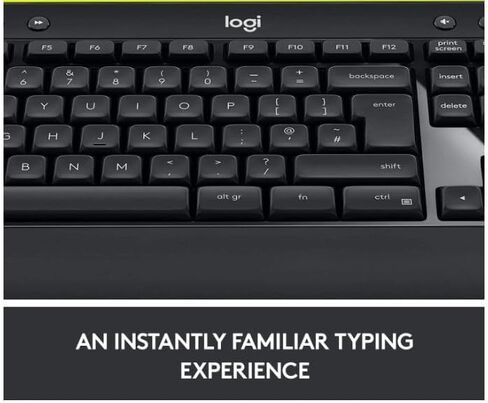 Logitech Advanced Wireless Keyboard and Mouse Combo - Full Size Keyboard and Mouse Bundle Black (Renewed) in Kuwait