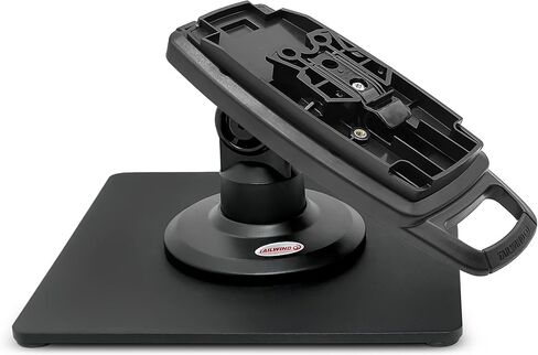 ENS Tailwind Ingenico Lane/5000 V2 3" Latch and Lock Compact Pole Mount Terminal Stand with Square Freestanding Mobility Base Plate, Black in Saudi Arabia
