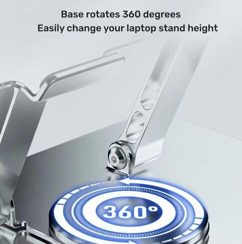 Rotational Laptop Stand Desk Notebook Computer Holder(Aluminium,Sliver) in Kuwait