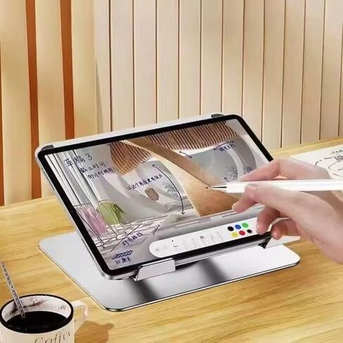 Rotational Laptop Stand Desk Notebook Computer Holder(Aluminium,Sliver) in Kuwait