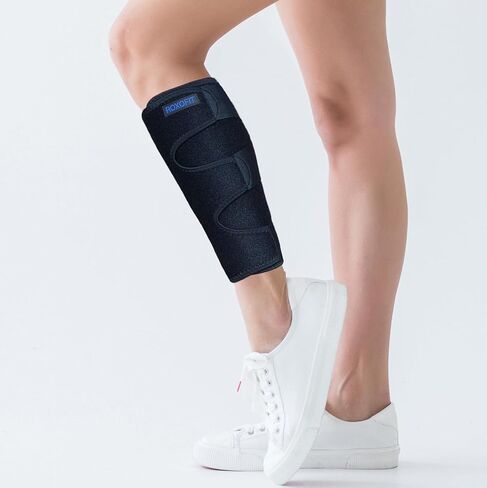 ROXOFIT Calf Brace for Torn Calf Muscle and Shin Splint Relief - Shin Splint Brace - Compression Sleeves for Women Calf Compression Sleeve Men, Shin Splint Compression Sleeve, Compression Calf Sleeve Women, Calf Compression Sleeve Women, Calf Sleeves for  in Kuwait