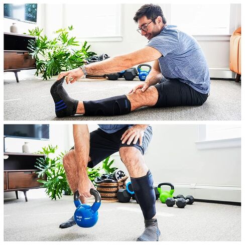 ROXOFIT Calf Brace for Torn Calf Muscle and Shin Splint Relief - Shin Splint Brace - Compression Sleeves for Women Calf Compression Sleeve Men, Shin Splint Compression Sleeve, Compression Calf Sleeve Women, Calf Compression Sleeve Women, Calf Sleeves for  in Kuwait