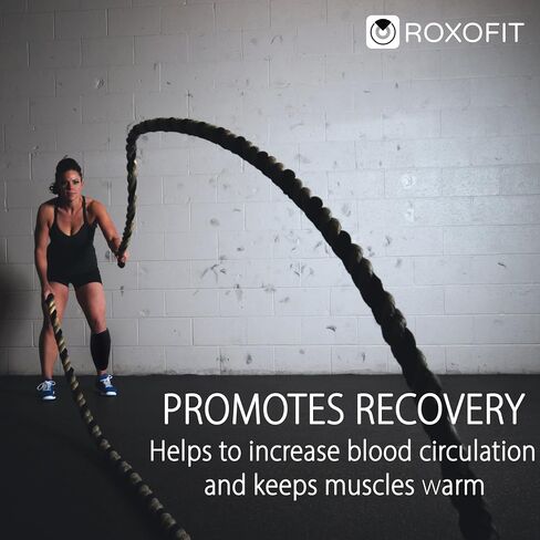 ROXOFIT Calf Brace for Torn Calf Muscle and Shin Splint Relief - Shin Splint Brace - Compression Sleeves for Women Calf Compression Sleeve Men, Shin Splint Compression Sleeve, Compression Calf Sleeve Women, Calf Compression Sleeve Women, Calf Sleeves for  in Kuwait