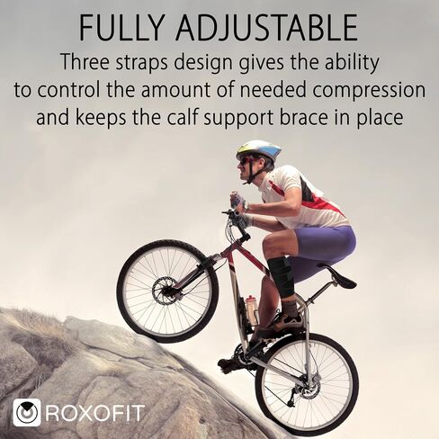ROXOFIT Calf Brace for Torn Calf Muscle and Shin Splint Relief - Shin Splint Brace - Compression Sleeves for Women Calf Compression Sleeve Men, Shin Splint Compression Sleeve, Compression Calf Sleeve Women, Calf Compression Sleeve Women, Calf Sleeves for  in Kuwait