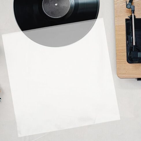 Healeved 10pcs Vinyl Record Sleeves Protective Outer Covers for Albums, Plastic Material, Tear-Resistant Design, for Vinyl Record Storage and Preservation in Kuwait