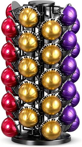 Nespresso Vertuo Pod Carousel Holder,40 Pod Rotating Tower Organizer,Black in Kuwait