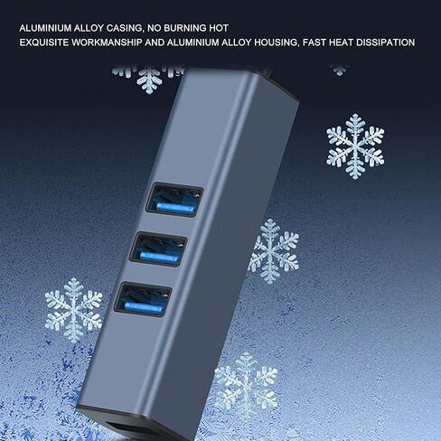 USB to Ethernet Adapter 4 Ports 100Mbps 5Gbps Aluminium Alloy in Saudi Arabia