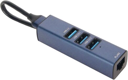 USB to Ethernet Adapter 4 Ports 100Mbps 5Gbps Aluminium Alloy in Saudi Arabia