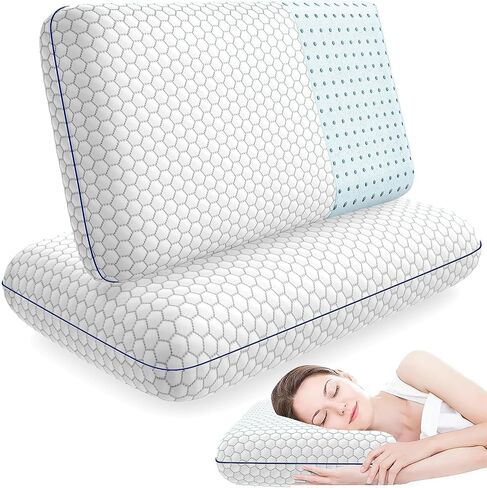 CushyOasis Memory Foam Pillows for Sleeping, Bed Pillow, Camping Size in Saudi Arabia