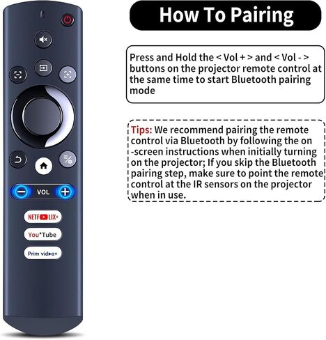 Projector Replacement Remote Control for GooDee AC321 YG600-Movin, AURZEN Boom 3 F503, NexiGo PJ30 Ultra, iSinbox YG381, VEGOOS YG381 AC321, W1K Smart Projector in Saudi Arabia