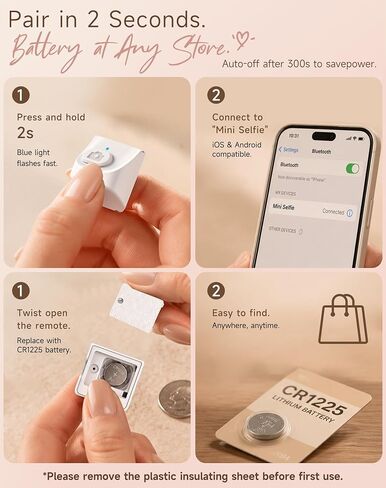 Feitenn Magnetic Selfie Stick Tripod, Detachable Remote, 40cm Extendable Phone Grip, 360° Adjustable Camera Holder, Pocket Vlog Hand Grip Compatible with iPhone 12-17 & All Smartphones in Saudi Arabia