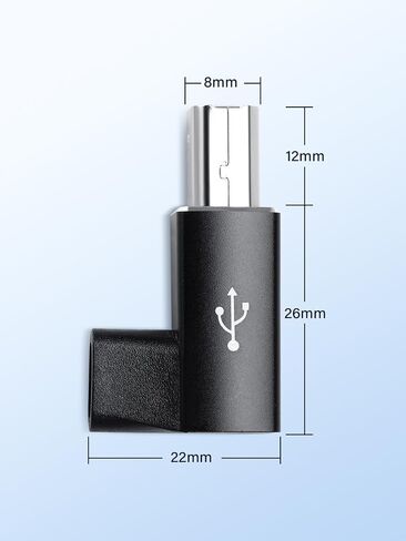 90 Degree USB C Female to USB B Male MIDI Converter,Support Data Sync Compatible with Printer, Scanner, Electric Piano, MIDI Keyboard (2-Pack) in Saudi Arabia