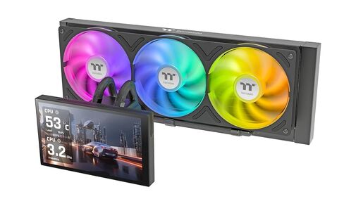 Thermaltake ST360 Ultra | 360 mm All‑in‑One Water Cooling | 7 Inch IPS LCD Display | Single Frame ARGB Fan | High Performance Pump | Intel/AMD Support in Saudi Arabia