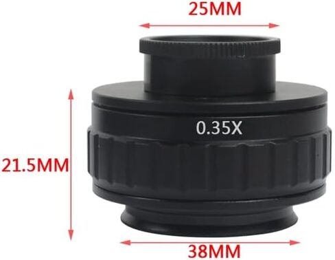 C-Mount Adapter Lens 0.35x 0.5x 1x CTV Tricocular Stereo Microscope 25mm Interface Microscope Camera (Color : 0.35X) in Saudi Arabia