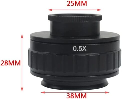 C-Mount Adapter Lens 0.35x 0.5x 1x CTV Tricocular Stereo Microscope 25mm Interface Microscope Camera (Color : 0.35X) in Saudi Arabia