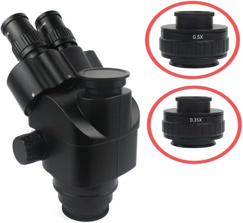 C-Mount Adapter Lens 0.35x 0.5x 1x CTV Tricocular Stereo Microscope 25mm Interface Microscope Camera (Color : 0.35X) in Saudi Arabia