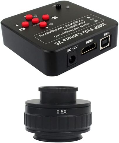 C-Mount Adapter Lens 0.35x 0.5x 1x CTV Tricocular Stereo Microscope 25mm Interface Microscope Camera (Color : 0.35X) in Saudi Arabia