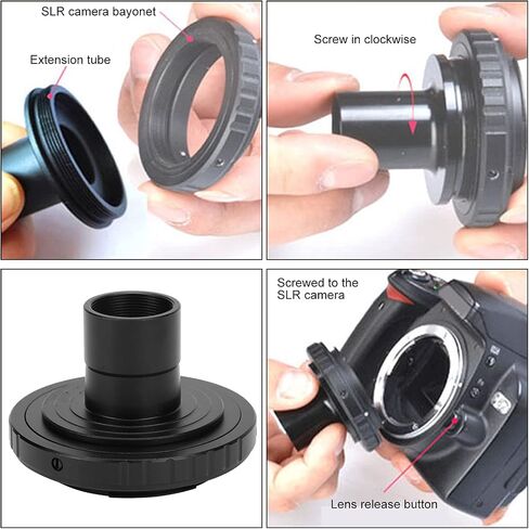 23.2mm T Mounts Adapter Rings, Aluminum Alloy Converter, 23.2Mm Microscope Camera Adapter for Microscope and F Mounts SLR Cameras in Saudi Arabia
