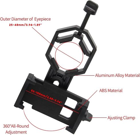 Smartphone Photography Adapter for Digiscoping Microscope Smartphone Cellphone Camera Mount in Saudi Arabia