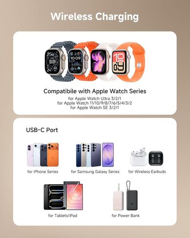 5W Fast Wireless Charger for Apple Watch, 2-in-1 PD 30W Charger Block in Kuwait