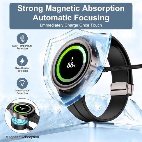 Magnetic Samsung Fast Charger Cord for Galaxy Watch 8 Classic/8/7/Ultra/6/6 in Saudi Arabia