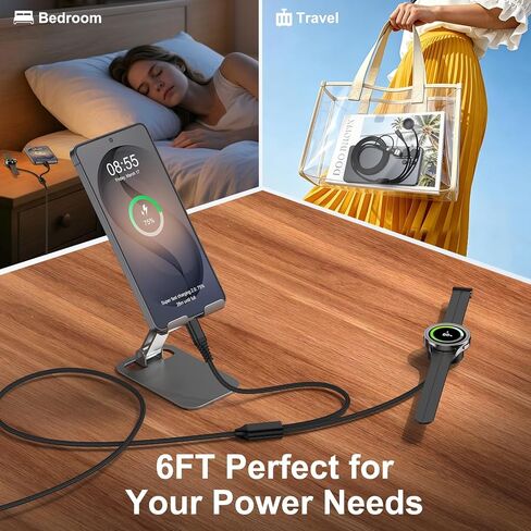 Magnetic Samsung Fast Charger Cord for Galaxy Watch 8 Classic/8/7/Ultra/6/6 in Saudi Arabia