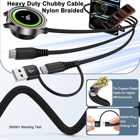 Magnetic Samsung Fast Charger Cord for Galaxy Watch 8 Classic/8/7/Ultra/6/6 in Saudi Arabia