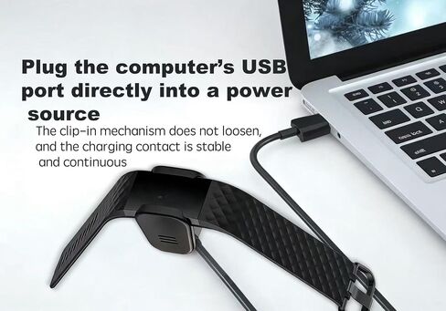 USB Charging Cable Dock Stand for Fitbit 4 Smartwatch 3.3FT in Kuwait