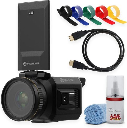 Hollyland VenusLiv 24/7 Livestream Camera Bundle with HDMI Cable LCD Cleaning Kit Touch Fastener Straps for YouTube TikTok Live Streaming in Kuwait