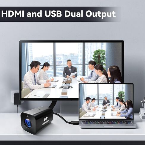 60fps High Speed 4K USB Camera,21X Zoom USB2.0&HDMI Dual Interface,3840×2160 High Resolution,H.264 H.265 Encoding,Plug&Play for Windows Mac OS Linux Projector Live Streaming in Saudi Arabia