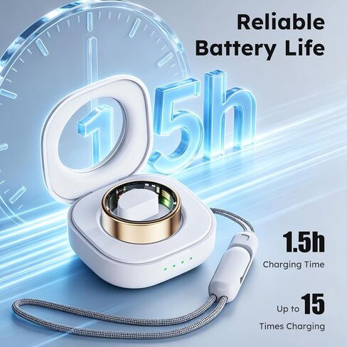 Smart Ring Charging Case Fitness Ring Portable Charger Box Compact Small Magnetic Charger for Smart Rings, Large Capactiy Charges Rings 15 Times (Not Wireless Charging) in Saudi Arabia