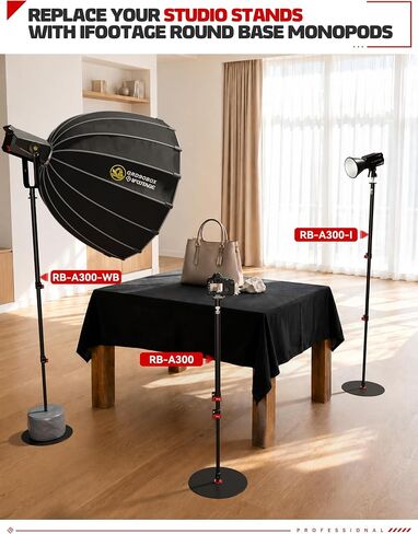 IFOOTAGE Cobra 2 RB-A300-I 60" Iron Round Base Camera Monopod Stand in Saudi Arabia