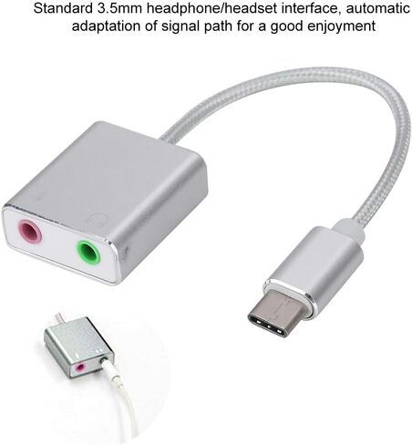 Aluminum Alloy External Stereo Sound Card with Excellent Noise Reduction for Mobile Phones, Tablets and Laptops in Saudi Arabia