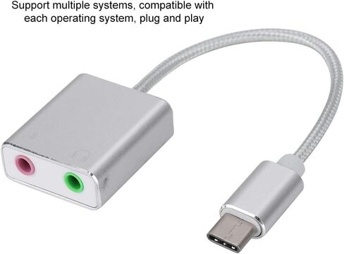 Aluminum Alloy External Stereo Sound Card with Excellent Noise Reduction for Mobile Phones, Tablets and Laptops in Saudi Arabia