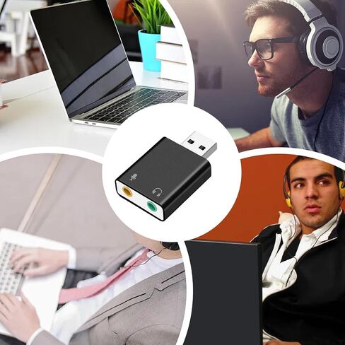 USB Sound Card for PC USB 3.5mm Audio Stereo Adapter in Saudi Arabia