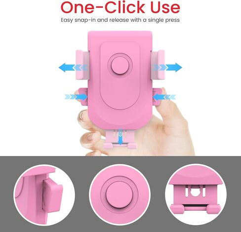 Baby Stroller Phone Holder, Universal Handlebar Phone Mount Pink in Saudi Arabia