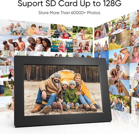 7 Inch Digital Picture Frame, Digital Photo Frame with 16:9 HD LCD Screen, Remote Control, Easy Setup and Share Photos Videos, Gifts Idea for Family, Christmas in Saudi Arabia