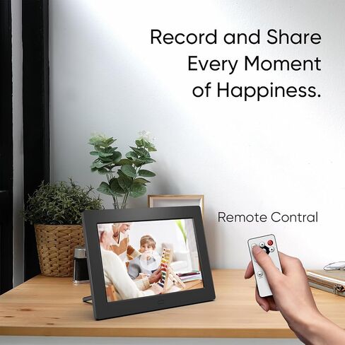 7 Inch Digital Picture Frame, Digital Photo Frame with 16:9 HD LCD Screen, Remote Control, Easy Setup and Share Photos Videos, Gifts Idea for Family, Christmas in Saudi Arabia