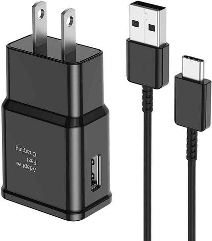 USB C Samsung Charger Fast Charging Android Phone Charger Type C 6.6ft Cord Cable for Samsung Galaxy Phone S10/S9/S8/Plus/A51/A52/A53/S25/S24/S23/S22/S21/S20/Ultra/Note20/Note10/Note9/Note8/Black in Saudi Arabia