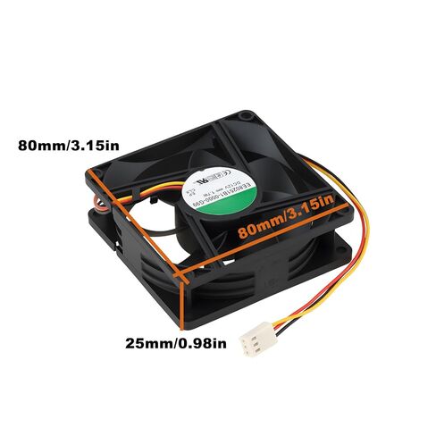 80mm 3-Pin 12V Case Fan 80x80x25mm, Compatible with ME80251V1 / EE80251B1-0000-G99, Replaces OEM ME80251V1/EE80251B1-0000-G99 in Saudi Arabia